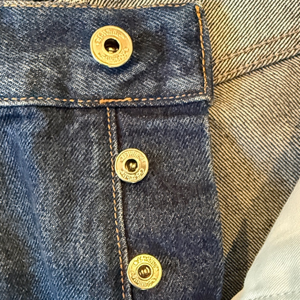 Off-White ARR Loose Leans Medium Blue Jeans 30 X 32 - Picture 5 of 12